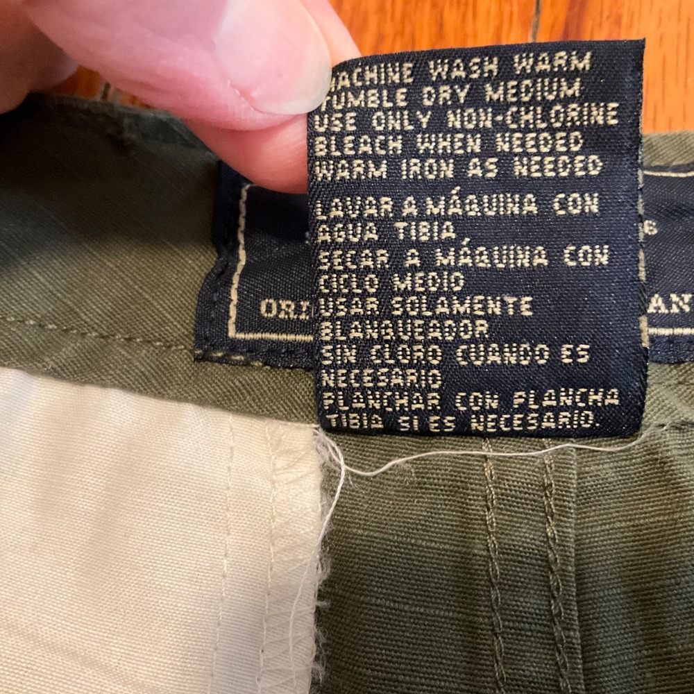 Vtg Route 66 Womens Size 6 Cargo Shorts Olive Green Button Fly Cargo Y2K - Picture 5 of 7